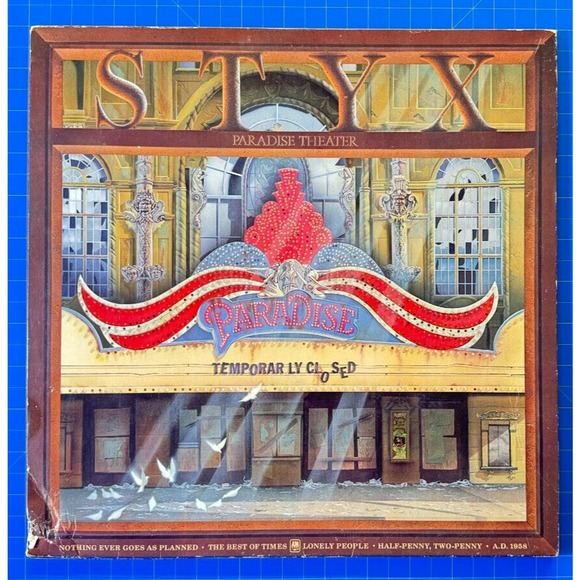 Styx: Paradise Theatre ~Early Holo Etch Press (1980, A&M Records) Gatefold - Picture 2 of 7